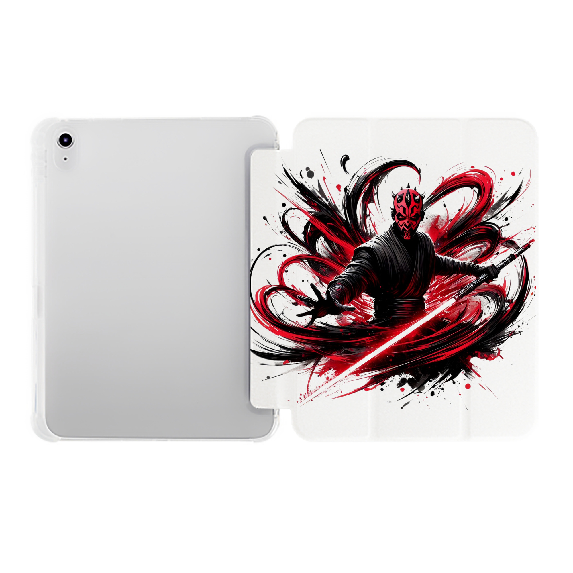 （画像用） スター・ウォーズ Star Wars IPad ケース ペン収納付き 三つ折りスタンド PUレザー×シリコン 対応機種9.5/10.5/10.9インチ